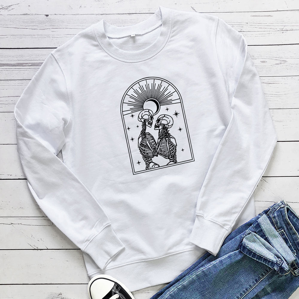 Skull eye print hoodie