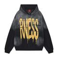 Gradient spray painting for dirty hoodies