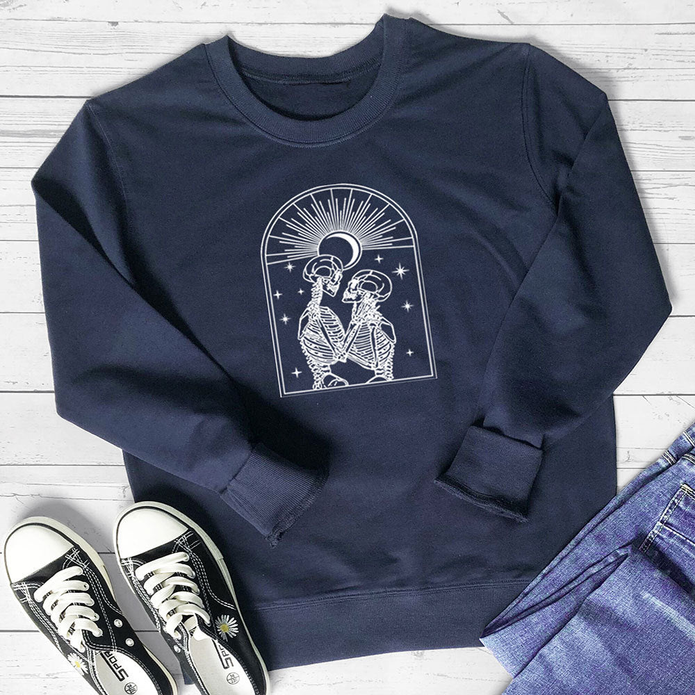Skull eye print hoodie